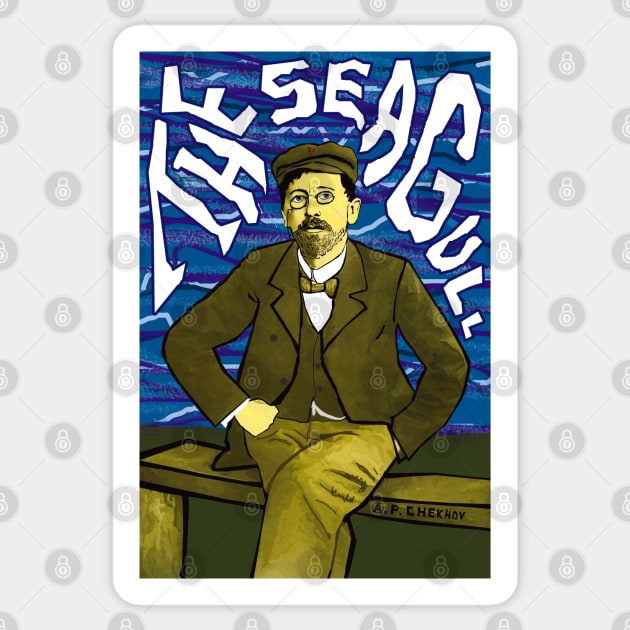 Anton Pavlovich Chekhov – The Seagull Sticker by Exile Kings 